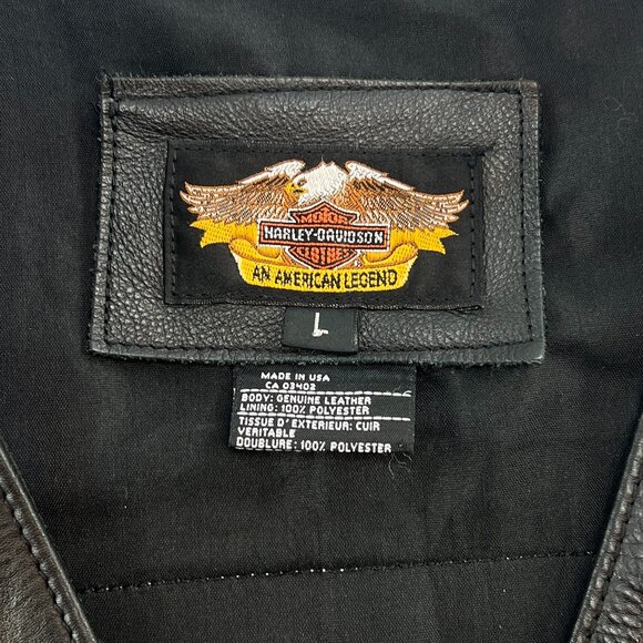 Vintage Harley Davidson Leather Vest - Picture 6 of 12